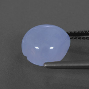 Calcedônia azul natural 4,80ct, transparente, transparente/translúcido