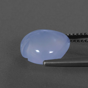 Calcedônia azul natural 4,10ct, transparente, transparente/translúcido