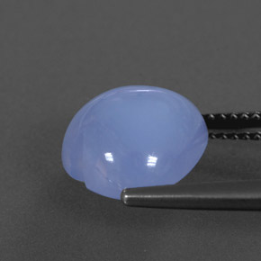Calcedônia azul natural 4,67ct, transparente, transparente/translúcido