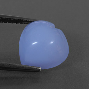 Calcedônia azul natural 5,58ct, transparente, transparente/translúcido