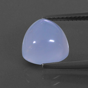 Calcedônia azul natural 3,84ct, transparente, transparente/translúcido