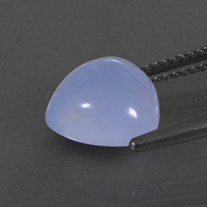 Calcedônia azul natural 3,84ct, transparente, transparente/translúcido