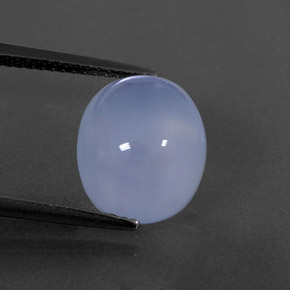 Calcedônia azul natural 5,74ct, transparente, transparente/translúcido