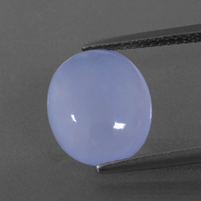 Calcedônia azul natural 4,21ct, transparente, transparente/translúcido