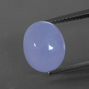 Calcedônia azul natural 5,20ct, transparente, transparente/translúcido