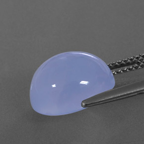 Calcedônia azul natural 5,65ct, transparente, transparente/translúcido