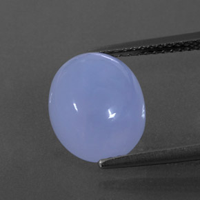 Calcedônia azul natural 4,38ct, transparente, transparente/translúcido