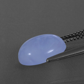 Calcedônia azul natural 3,66ct, transparente, transparente/translúcido