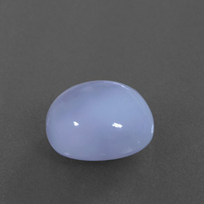 Calcedônia azul natural 3,64ct, corte oval, translúcido
