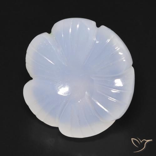 Calcedônia céu azul claro Natural 12.91ct, Flor cortada, Translúcido