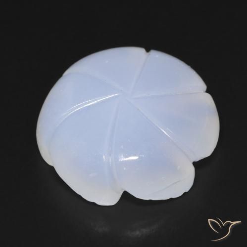 Calcedônia céu azul claro Natural 12.91ct, Flor cortada, Translúcido