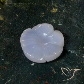 Calcedônia Azul claro Natural 8.75ct, Flor cortada, Translúcido