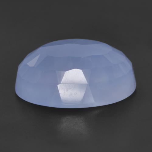 Calcedônia azul natural 9,17ct, corte oval, translúcido