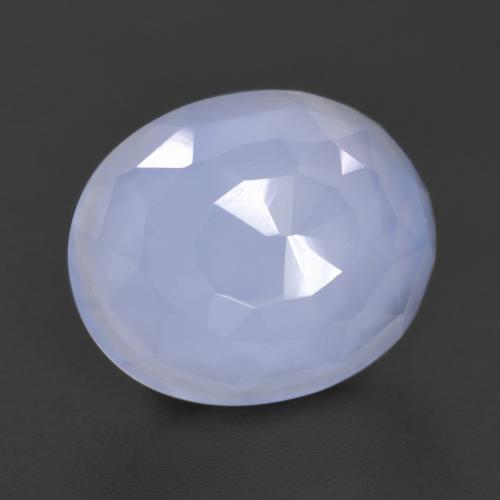 Calcedônia Azul claro Natural 4.75ct, Corte Oval, Translúcido