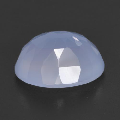 Calcedônia azul natural 4,26ct, corte oval, translúcido
