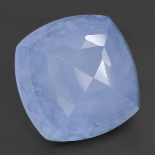Calcedônia Azul arroxeado Natural 11.37ct, Almofada cortada, Translúcido