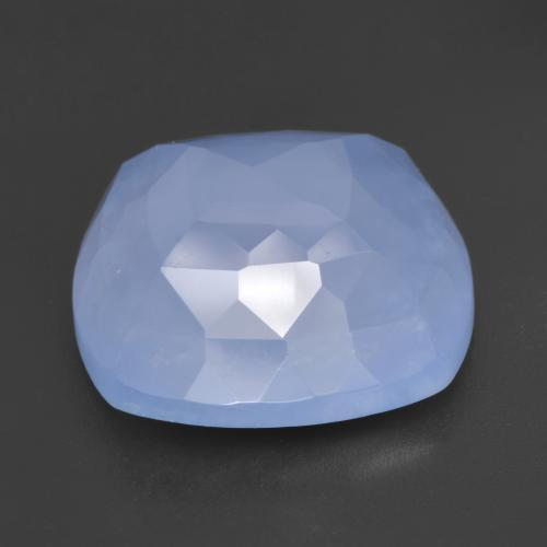 Calcedônia Azul arroxeado Natural 11.37ct, Almofada cortada, Translúcido