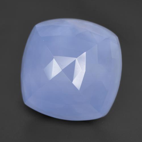 Calcedônia azul natural 13,20ct, almofada cortada, translúcido
