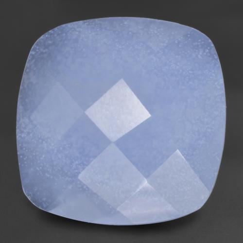 Calcedônia azul natural 12,52ct, almofada cortada, translúcido