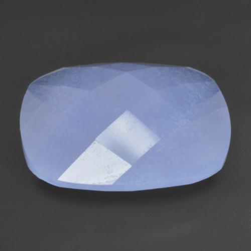 Calcedônia azul natural 12,52ct, almofada cortada, translúcido