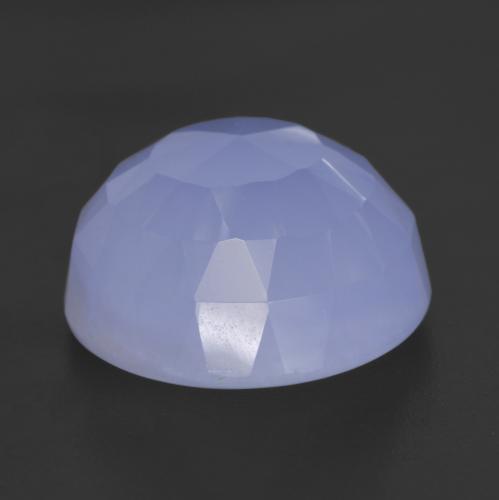 Calcedônia azul natural 10,30ct, corte redondo, translúcido