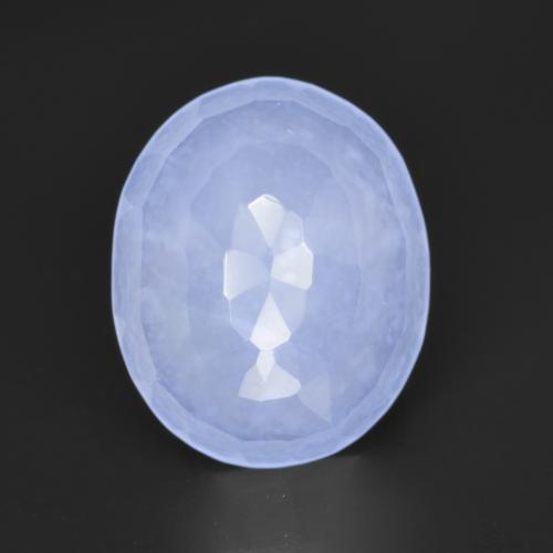 Calcedônia azul natural 3,04ct, corte oval, translúcido