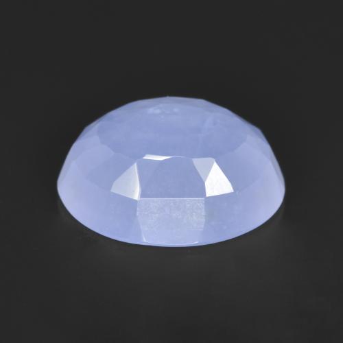 Calcedônia azul natural 3,04ct, corte oval, translúcido