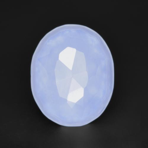 Calcedônia Azul claro Natural 3.59ct, Corte Oval, Translúcido
