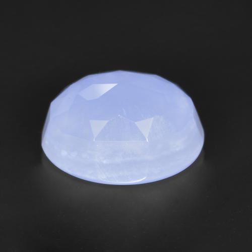 Calcedônia Azul claro Natural 3.59ct, Corte Oval, Translúcido