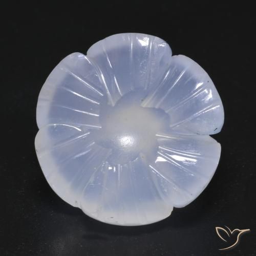 11.62ct Natural Violeta Azul Calcedônia, Flor cortada, Translúcido