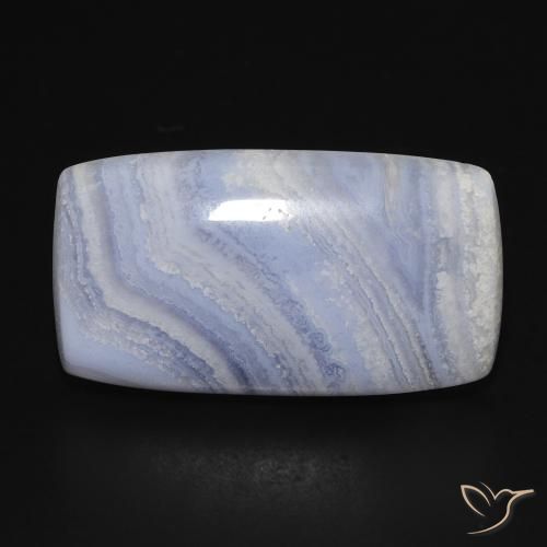 18.57ct Natural Violeta Azul Calcedônia, Almofada, Opaco