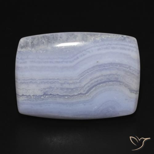 29.40ct Natural Azul claro Calcedônia, Almofada, Opaco