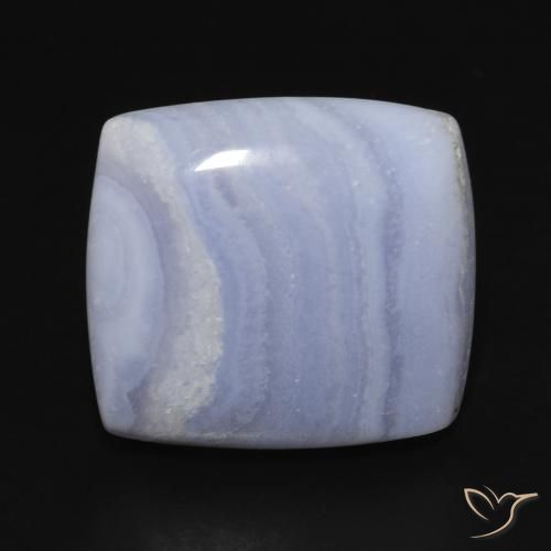 19.87ct Natural Violeta Azul Calcedônia, Almofada, Opaco