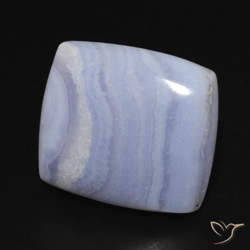Calcedônia Violeta Azul Natural 19.87ct, Almofada, Opaco