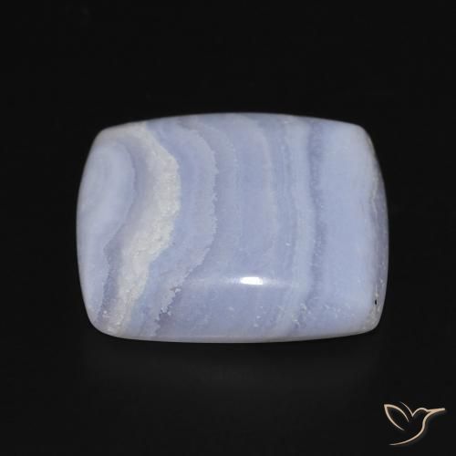 Calcedônia Violeta Azul Natural 19.87ct, Almofada, Opaco