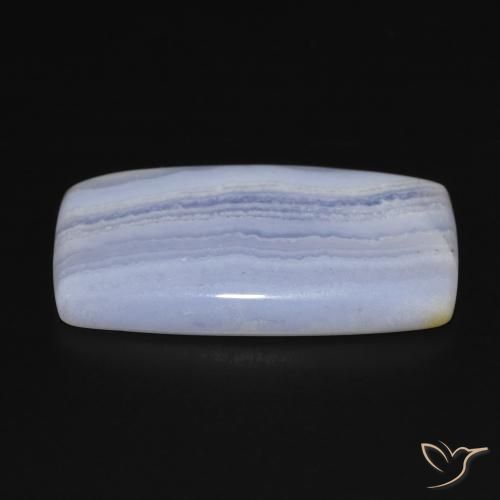 Calcedônia Azul claro Natural 19.39ct, Almofada, Opaco