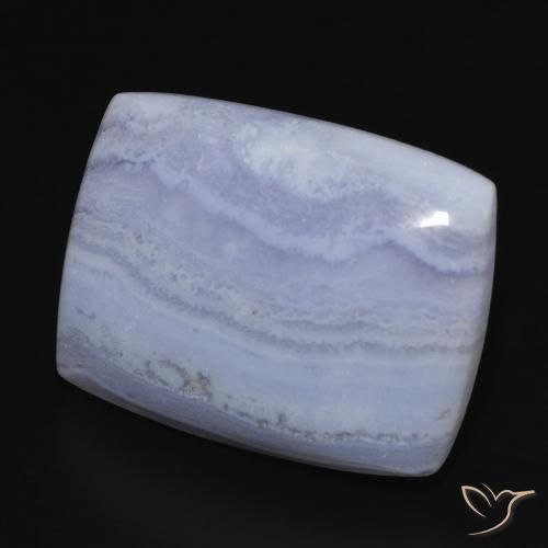 Calcedônia céu azul claro Natural 23.85ct, Almofada, Opaco