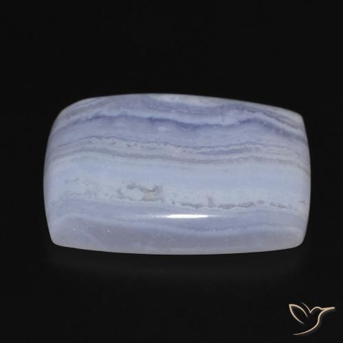 Calcedônia céu azul claro Natural 23.85ct, Almofada, Opaco