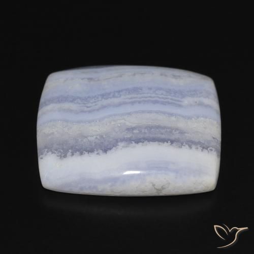 Calcedônia céu azul claro Natural 24.82ct, Almofada, Opaco