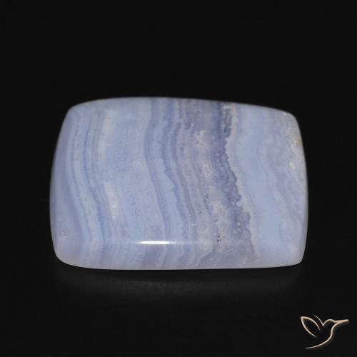 Calcedônia Azul púrpura claro Natural 23.32ct, Almofada, Opaco