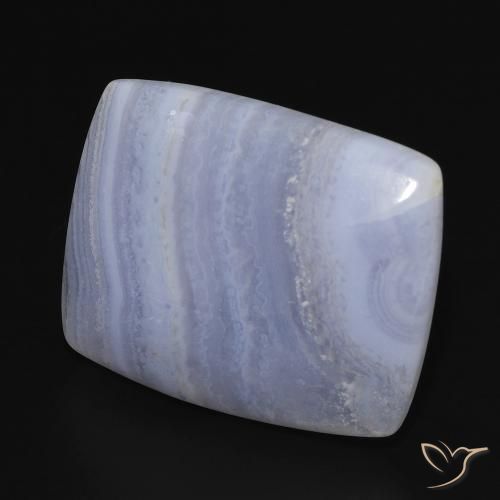 Calcedônia Azul púrpura claro Natural 20.91ct, Almofada, Opaco