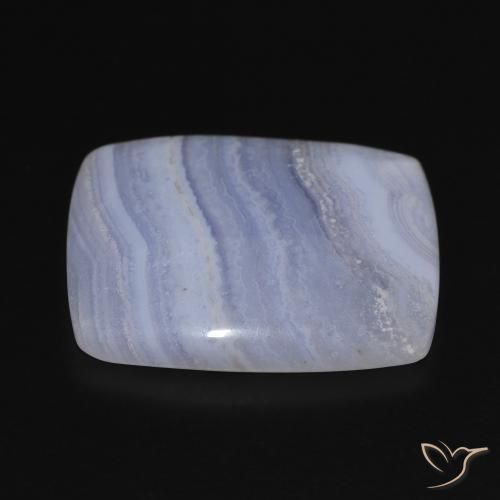Calcedônia Azul púrpura claro Natural 20.91ct, Almofada, Opaco