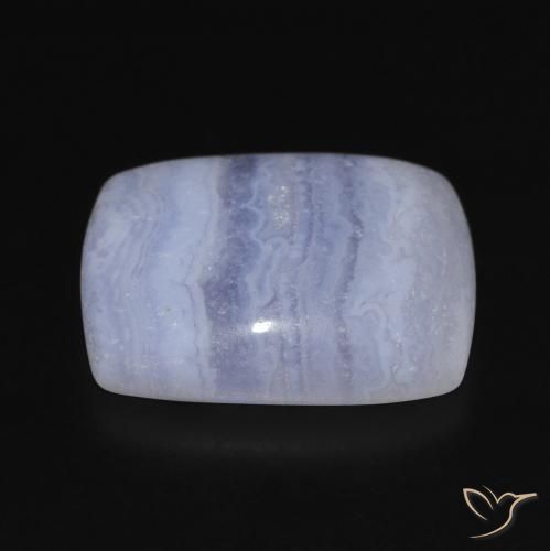 Calcedônia Azul púrpura claro Natural 15.90ct, Almofada, Opaco