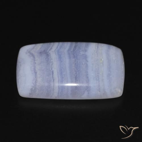 Calcedônia Azul claro Natural 17.49ct, Almofada, Opaco