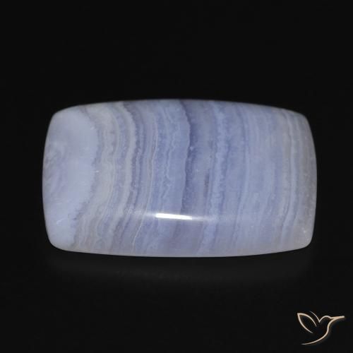 Calcedônia Azul púrpura claro Natural 23.03ct, Almofada, Opaco