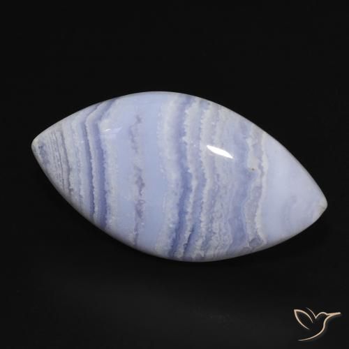 Calcedônia Violeta Azul Natural 22.29ct, Marquesa, Opaco