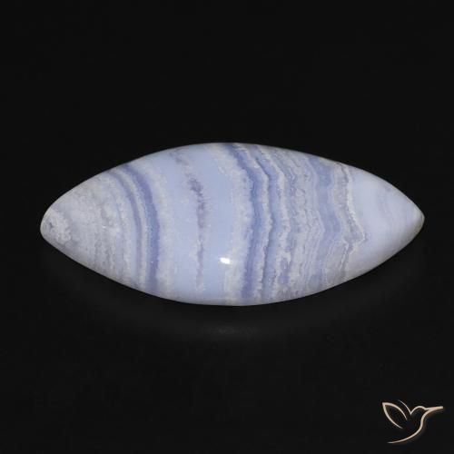 Calcedônia Violeta Azul Natural 22.29ct, Marquesa, Opaco