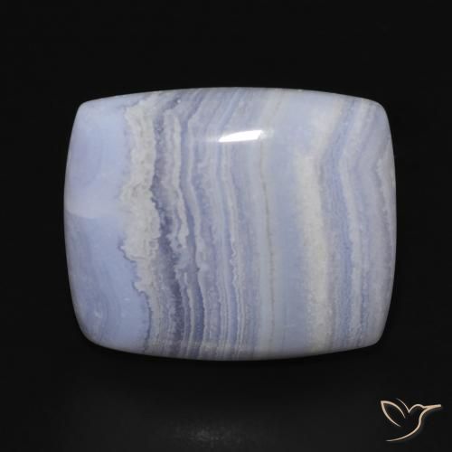 22.40ct Natural Azul púrpura claro Calcedônia, Almofada, Opaco