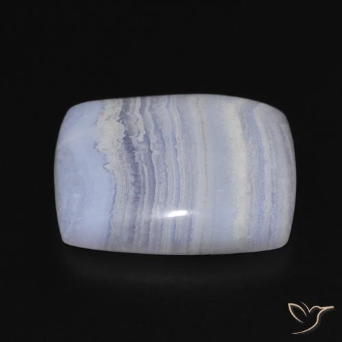 Calcedônia Azul púrpura claro Natural 22.40ct, Almofada, Opaco