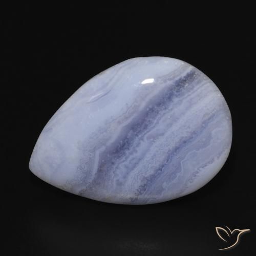 14.73ct Natural Azul claro Calcedônia, Formato de pêra, Opaco